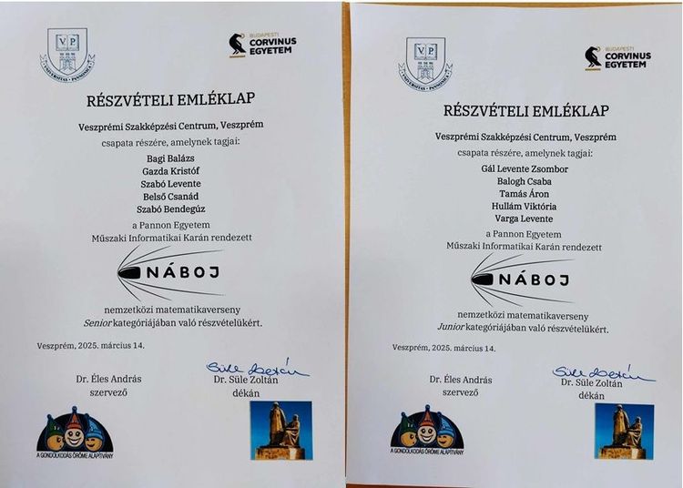 NÁBOJ NEMZETKÖZI MATEMATIKA VERSENY 2025